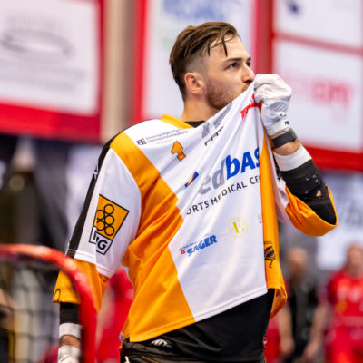 13.3.2024, Bern, Sporthallen Weissenstein, L-UPL Playoff Viertelfinals Herren: Floorball Köniz Bern - Grasshopper Club Zürich, Cyril Haldemann (#1 Grasshopper Club Zuerich)

Fabrice Duc (www.fabriceduc.ch)
Instagram: @fabducphotography