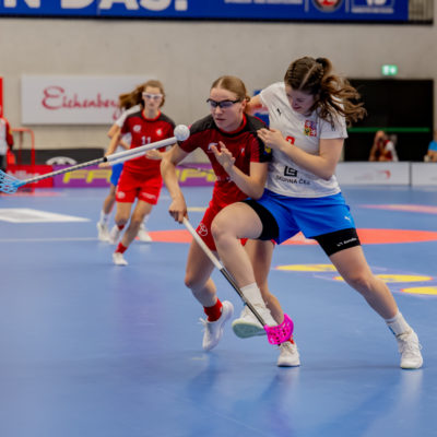 06.9.2026, Gümligen, Mobiliar Arena, Euro Floorball Tour Women 2026: Switzerland - Czech Republic, Naja Ritter (#3, Switzerland) and Nela Jiráková (#9, Czech Republic)

Fabrice Duc (www.fabriceduc.ch)
Instagram: @fabducphotography